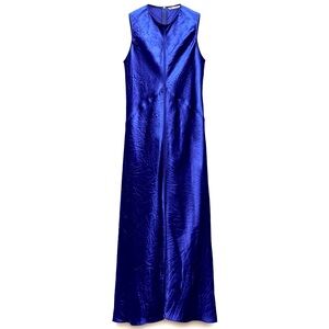 Zara NWT Satin Effect Maxi Dress